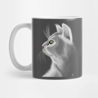 Gray Cat - Transparent Background Mug